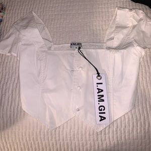 I.AM.GIA ANKAA TOP WHITE NWOT